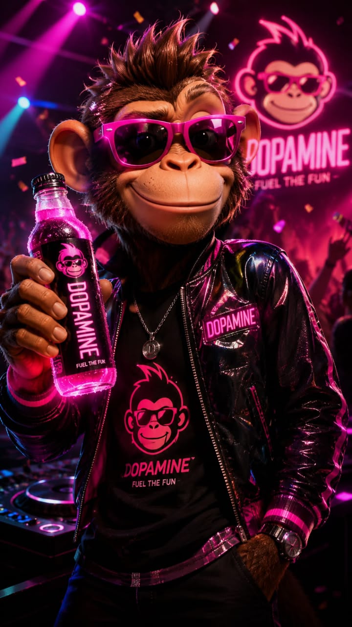 Dopamine Neon Club Vibe Background